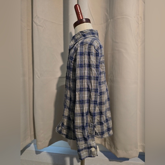 OshKosh B'gosh Blue and Gray Casual Button Down Shirt - Picture 3 of 5